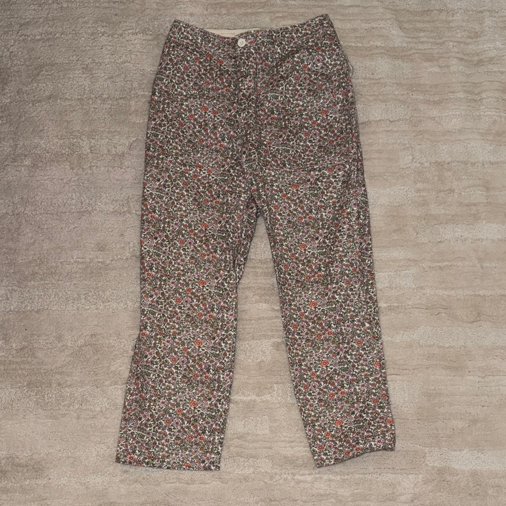 Brixton Cream and Tan Label Denim Waistband